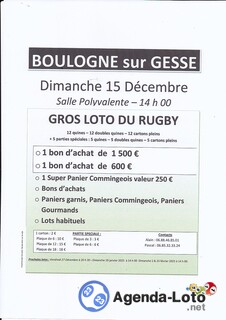 Photo du loto GROS LOTO du Rugby