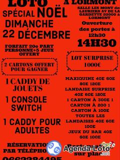 Photo du loto gros loto de noel 14h30 a 20h30 plus caddy garnie offert