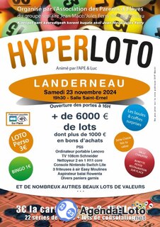 Photo du loto Hyper loto bingo APE JEAN MACÉ JULES FERRY préparé par Luc