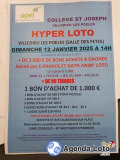 Photo du loto Hyper loto organise par ape college st joseph