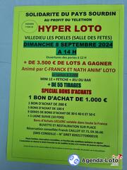 Hyper loto organise par solidarite du pays sourdin telethon