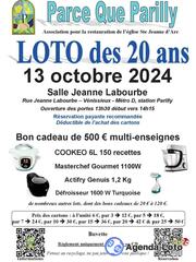 Photo du loto L'Association Parce Que Parilly organise le Loto des 20 ans