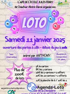 Photo du loto LOTO 20H - APE Chaufour Notre Dame - Animé par Anthony