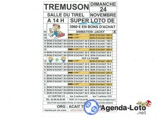 Photo du loto loto :ACAIT TREMUSON animé par jacky