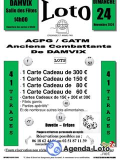 Photo du loto Loto des ACPG - CATM Anciens Combattants De DAMVIX