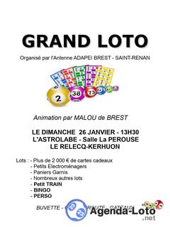 Photo du loto Loto adapei brest saint renan dimanche 26 janvier 2025