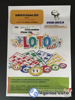 Photo du loto Loto AFRIQUE AMITIÉ salle daguin