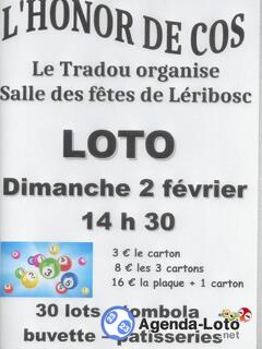 Photo du loto LOTO des aînés Le Tradou à 14h30