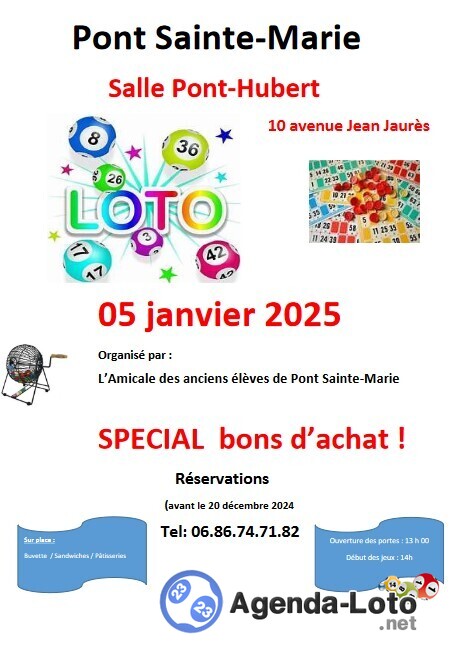 Loto Amicale des Anciens Elèves de PONT-SAINTE-MARIE