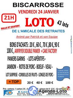 Photo du loto loto amicale des retraites anime par Patrick et son équipe