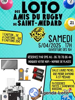 Photo du loto Loto des Amis du rugby de St Méard en jalles