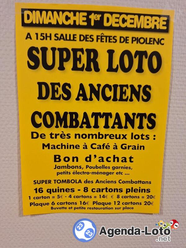 loto des anciens combattants