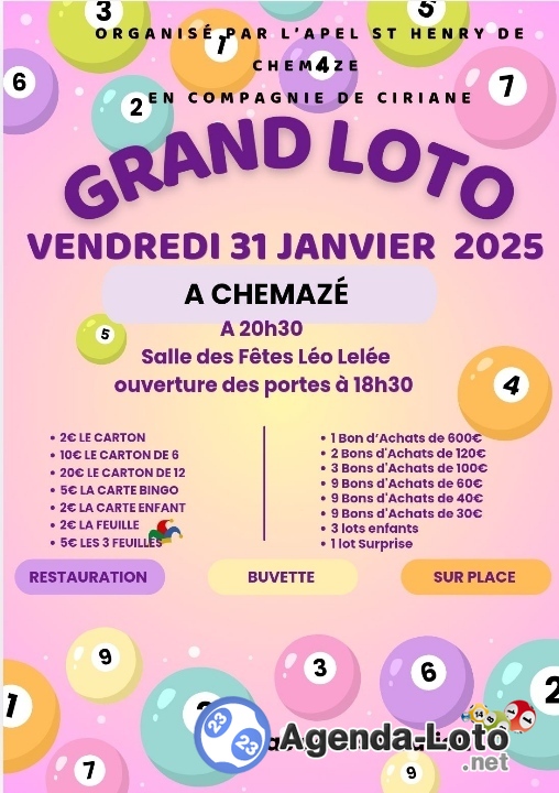 Loto animation ciriane ou ludo SALLE DES FÊTES LÉO LELEE