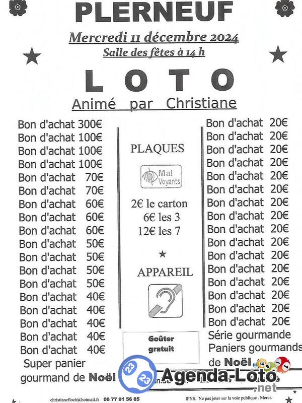 Loto animé par Christiane