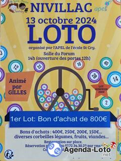 Photo du loto loto animé par Gilles