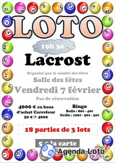 Photo du loto Loto annuel du comité des fêtes