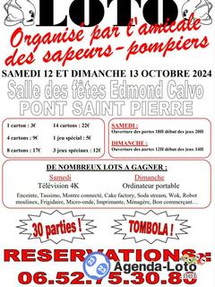 Loto annuel des sapeurs pompiers