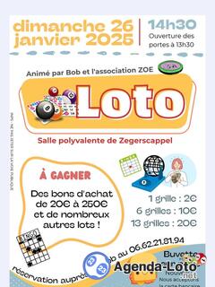 Photo du loto Loto annuel de ZOE (Zegers Objectif Enfants)