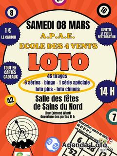 Photo du loto Loto APAE Ecole des 4 vents