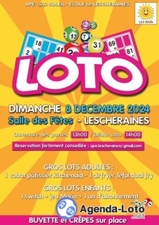 Photo du loto Loto APE Lescheraines