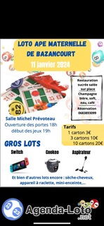 Photo du loto Loto APE maternelle