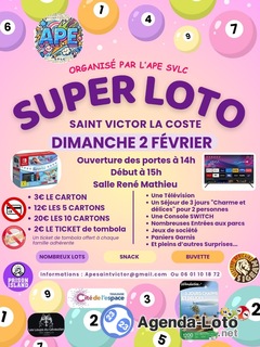 Photo du loto LOTO APE Saint Victor la Coste