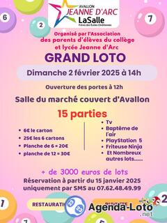 Photo du loto Loto APEL Jeanne d'arc la salle Avallon