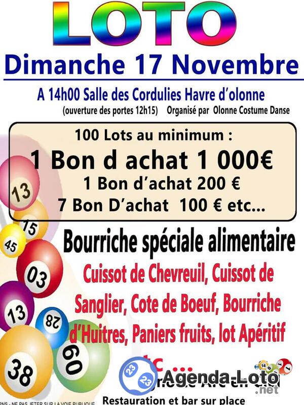 loto Arc En Ciel bourriche speciale alimentaire