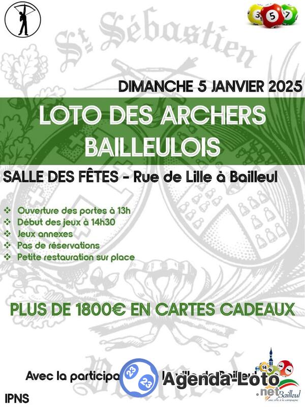 Loto des archers Bailleulois 2025