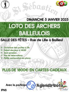 Photo du loto Loto des archers Bailleulois 2025