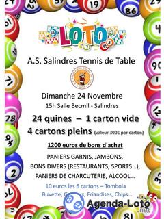 Photo du loto loto A.S. Salindres T.T.