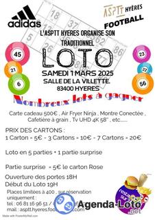 Photo du loto Loto asptt hyeres football