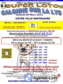 Photo du loto Loto ASSO chiens handicaps de ROBECQ