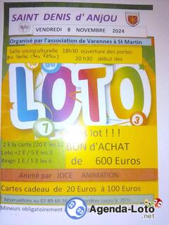 Photo du loto Loto asso de varennes a st martin