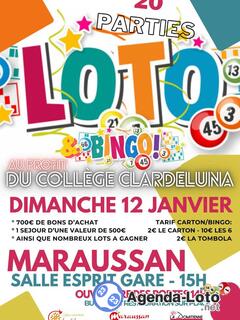 Photo du loto Loto associatif collège Clardeluna Maraussan