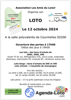 Photo du loto LOTO Association Les Amis du Loisir