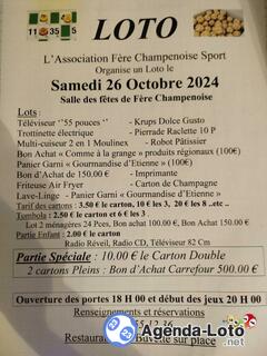 Photo du loto Loto association sportive de fere champenoise