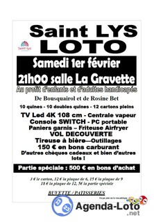 Photo du loto Loto au profit d’enfants et d’adultes handicapés