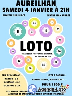 Photo du loto Loto au profit de l'association Un enfant un sourire un rêve