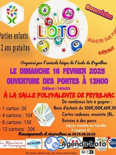 Photo du loto Loto au profit de l'école de Peyrilhac