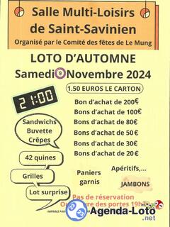 Photo du loto LOTO D'AUTOMNE du Comité des Fêtes de LE MUNG