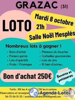 Photo du loto Loto AVE - Grazac 8 octobre