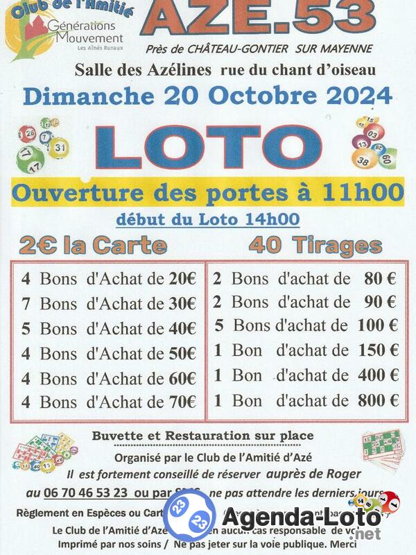 LOTO à AZE 53200