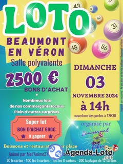 Photo du loto Loto de Beaumont en Fêtes