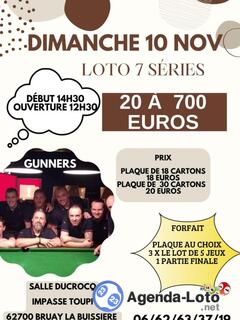 Photo du loto Loto Billard Club Les Gunners-Dernier bon jusqu'à 700 euros