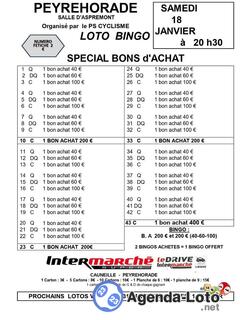 Photo du loto Loto - Bingo du PS cyclisme