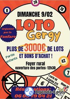 Photo du loto LOTO BINGO Fanfare de Gergy au profit de l'Ecole de Musique