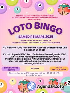 Photo du loto Loto bingo de l'Apesch