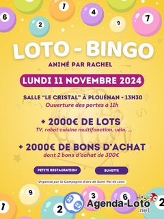 Photo du loto Loto bingo de la Compagnie d'Arc de Saint Pol de Léon