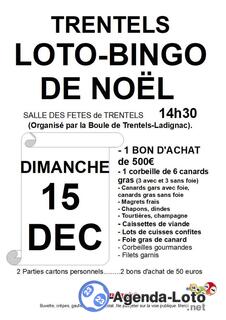 Photo du loto Loto bingo de noel de la boule de trentels ladignac